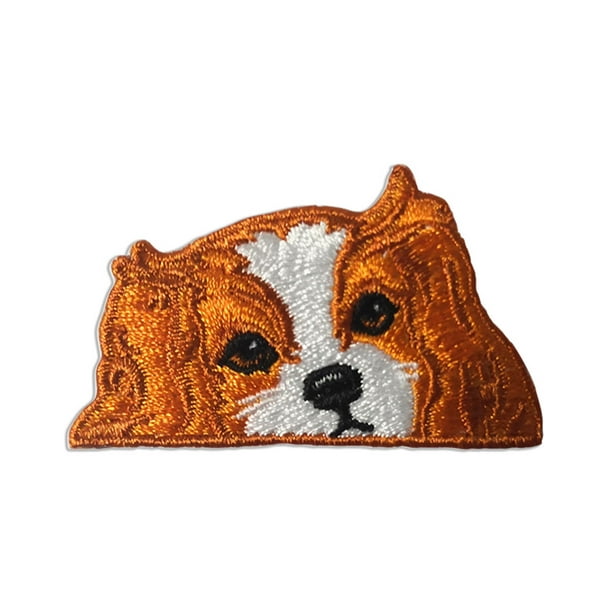 CAVALIER SPANIEL IRON EMBROIDER PATCH BADGE APPLIQUE SEW OR IRON FREE POST 